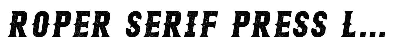 Roper Serif Press Light Italic